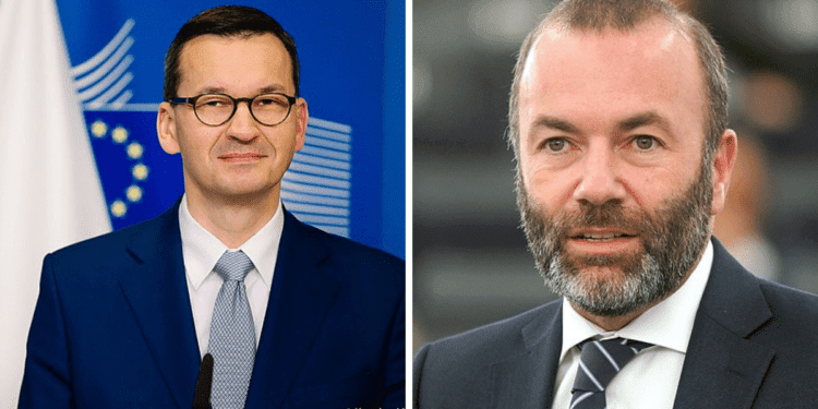 Polish PM Mateusz Morawiecki and Leader of EPP Manfred Weber