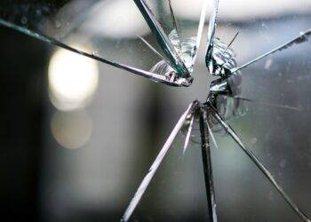 glass pane, glass, broken