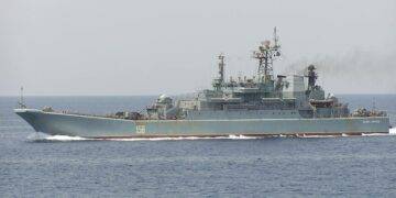 Ukrainian Forces Sink Russian Landing Ship