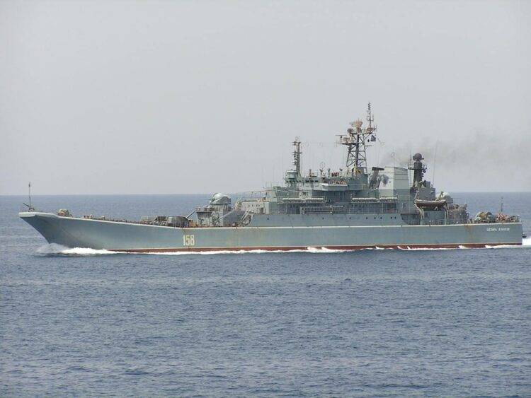 Ukrainian Forces Sink Russian Landing Ship