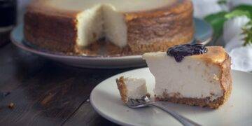 cheesecake, table, dessert