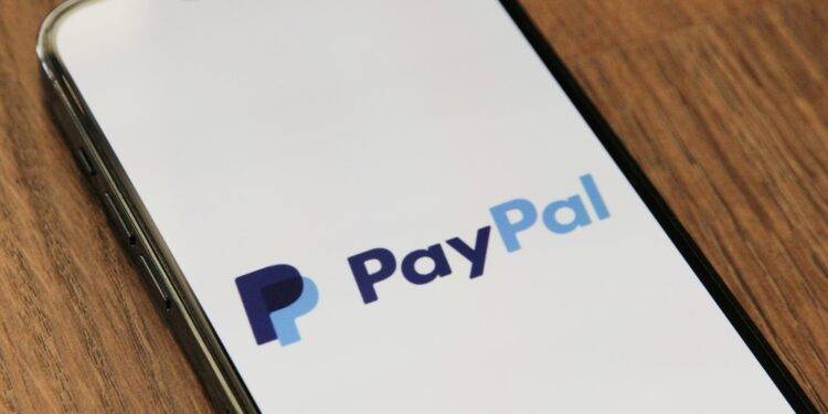 a phone with a pay pay logo on it
