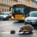 Bus Driver in Kraków Stops Traffic to Save Hedgehog Crossing Busy Road