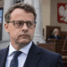Editorial image of former Polish deputy justice minister Marcin Romanowski with a Polish court setting