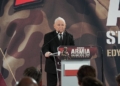 Jarosław Kaczyński speaking at the Army Congress in Stalowa Wola in 2026