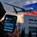 Illustrative AI composite showing fictional recruitment messages and a symbolic factory; not a real image of Flytronic, actual Telegram correspondence, or proof of Russian state involvement.