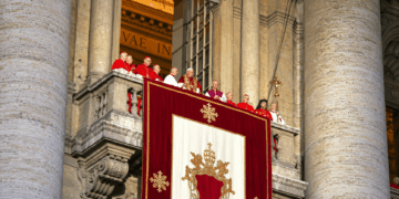 Digitally enhanced archival-style image based on the 1978 papal balcony appearance of John Paul II