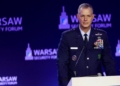 NATO Supreme Allied Commander Europe General Alexus Grynkewich addressing the Warsaw Security Forum.