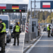 Digitally created editorial illustration of Polish Border Guard checks at the German and Lithuanian borders