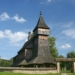 The 17th-century wooden Church of St Nicholas from Bączal Dolny at the Sanok open-air museum, photographed before the August 2026 fire.