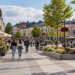 Illustrative city-centre scene representing everyday life in Suwałki, Poland