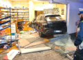 Drunk Porsche driver crashes into open pharmacy in Poland